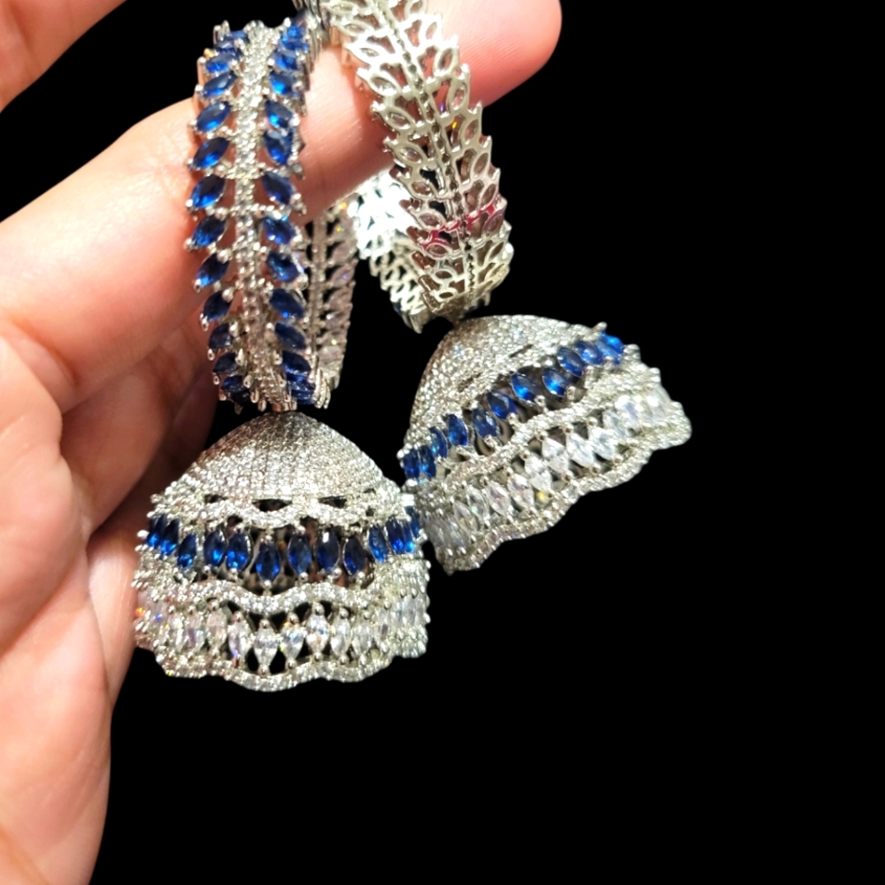 Hand Made Drop Jhumka Earrings